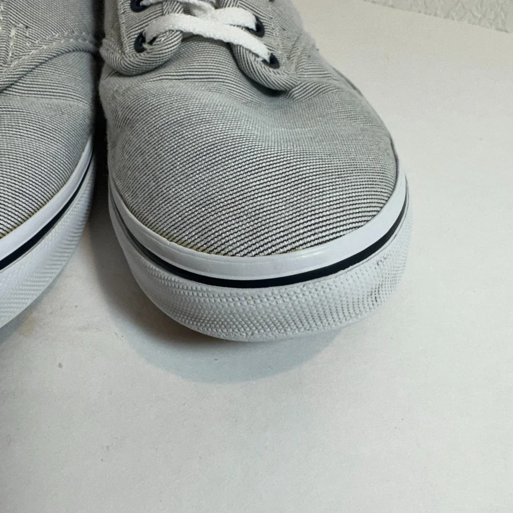 Vans Atwood Low Lace Up Skate Canvas Micro Stripe Navy & White Shoes Womens‎ 7